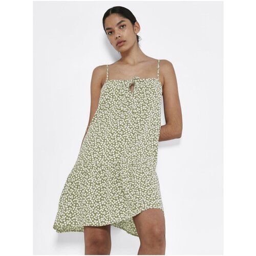 Noisy May Light Green Floral Dress Joe - Women Slike