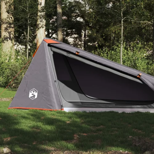  Tunelski šator za kampiranje za 1 osobe sivo-narančasti