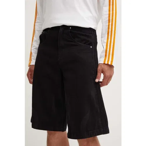 Adidas Jeans kratke hlače moške, črna barva, IS0217