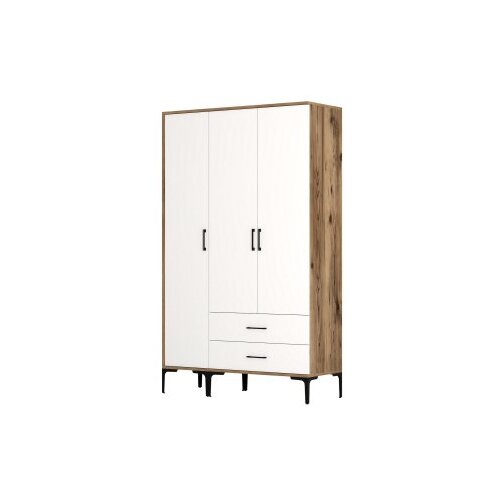 Hanah home kumsal st - walnut, white walnutwhite wardrobe Slike