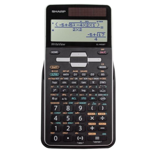 Sharp EL-W506T kalkulator Džepni Kalkulatori s ekranom Crno, Sivo Slike