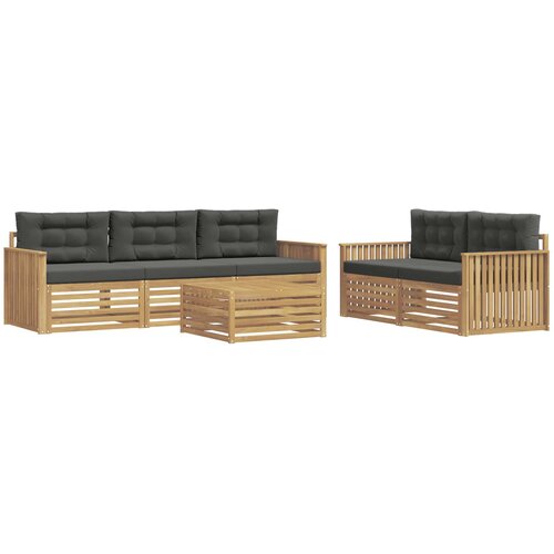  Set vanjskih sofa 6 kom. Bijela i antracit Slike