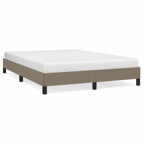 Maison Chic Posteljni okvir - Dvoposteljna postelja - Zakonska postelja brez vzmetnice taupe 140x190 cm blago-J12624, (21766329) Slike