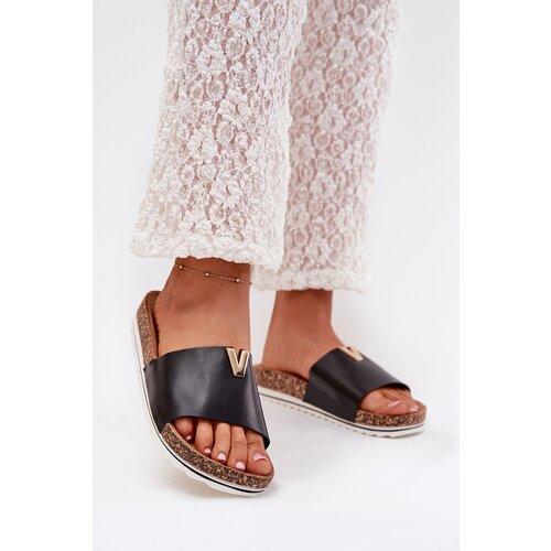 Boto Women's Cork Platform Slippers With Decorative Detail Black Vessira Cijene