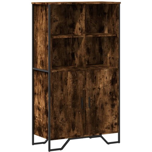 Maison Chic Visoka omara - Komoda - Predalnik dimljeni hrast 79,5x35,5x137,5 cm inženirski les, (21720053) Slike