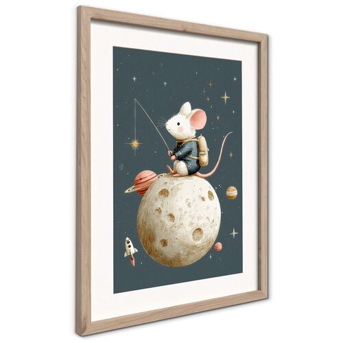 Styler Dječja slika 30x40 cm Astro Mouse &amp;ndash; Slike