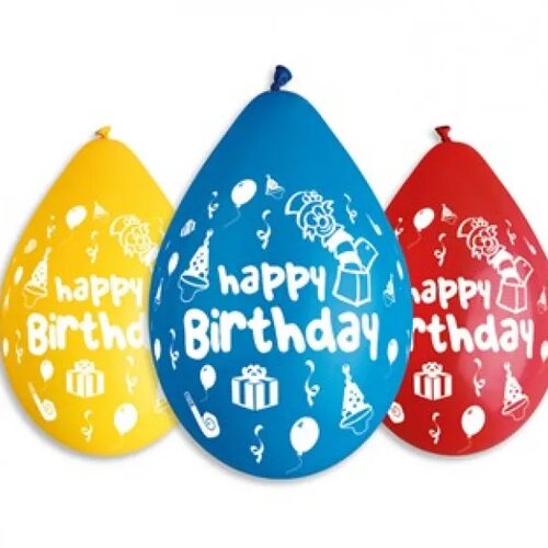 TOMOŠPED Baloni happy birthday 30 cm, 5/1 Cene