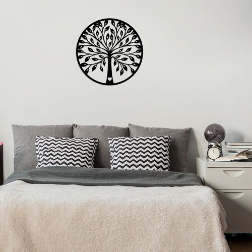 Wallity Zidna dekoracija Ağaç 3, 58x58 cm, 8 mm, Crna Cene