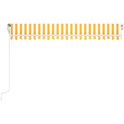  Automatska tenda sa senzorom LED 450 x 350 cm žuto-bijela Slike