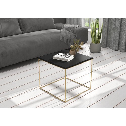 ADRK Moderna kavna mizica ELENA 50x50 - ZLATA-�RNA Cene