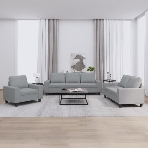 vidaXL 3-dijelni set sofa svjetlosivi od tkanine Cijene