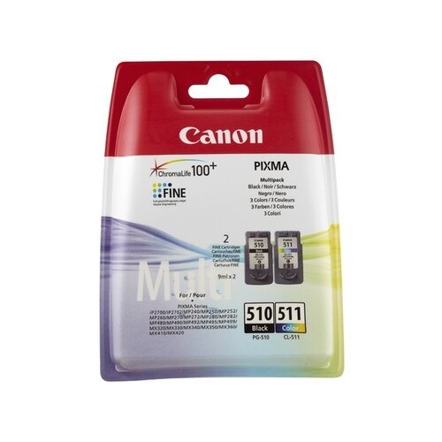  Kartuša Canon PG-510 črna/black + CL-511 barvna komplet - original Cene