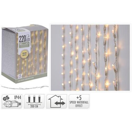  BOŽIĆNA RASVJETA 220 LED ZAVJESA BIJELA Cijene