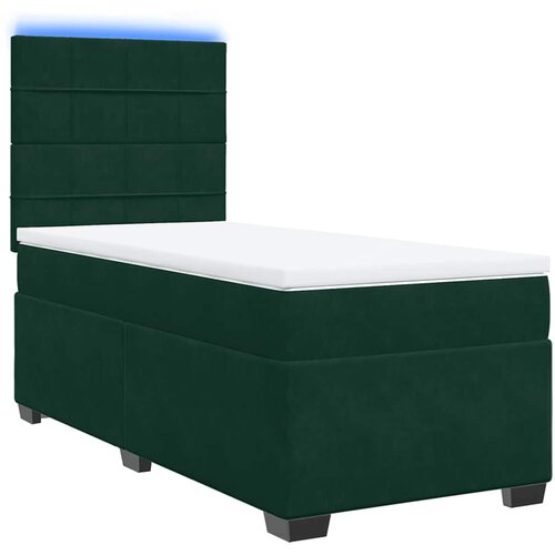 Box spring krevet s madracem tamnozeleni 90x190 cm bar&amp;scaron;unasti Slike