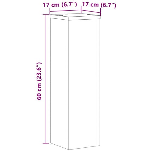  Stalci za biljke 2 kom bijeli 17 x 17 x 60 cm konstruirano drvo Slike