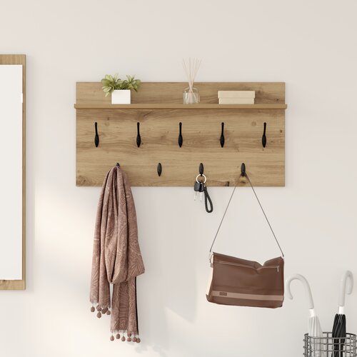vidaXL Nadwyčajna obešalnik za plašče artisan hrast 80 x 40 x 12 cm Cene