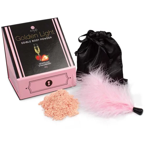 SecretPlay Edible Powder & Feather Tickler Kit Sparkling Strawberry