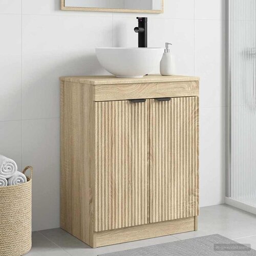  Kupaonski umivaonik s sudoperom Hrast sonoma 54 x 35 x 83 cm Cene