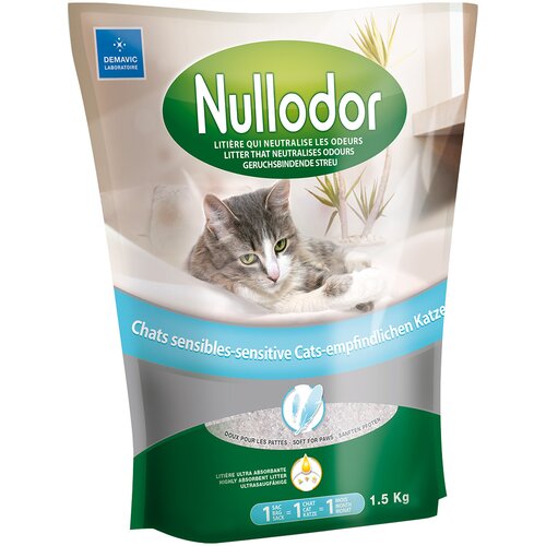 Nullodor Sensitive pijesak za mačke - 2 x 1,5 kg Cene