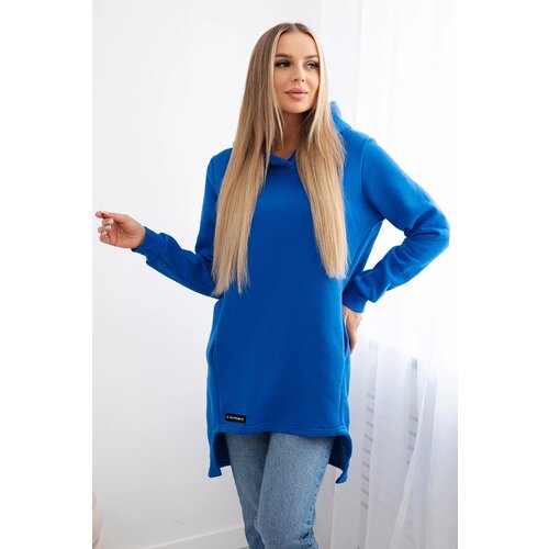 Kesi Insulated sweatshirt with a longer back part purple blue Cene