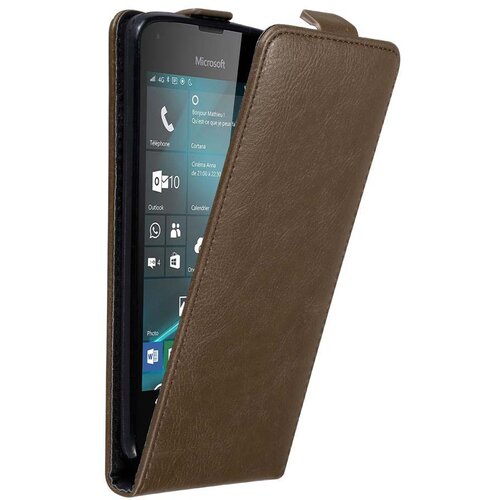 Cadorabo Ohi&scaron;je, združljivo z Nokia Lumia 550 v kava rjava - Za&scaron;čitni ovitek v obliki flipa z magnetnim zapiranjem, (20566710) Cene