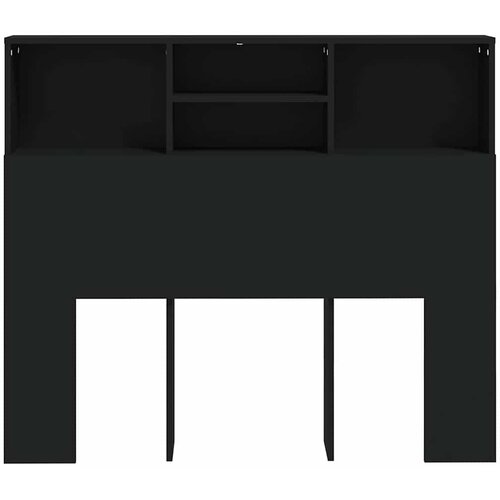  Uzglavlje s ormarićem crno 120 x 19 x 103,5 cm Slike