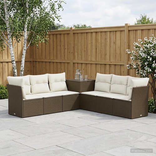  Set sofe 7 kom. Smeđa i krem bijela 234 x 234 x 85 cm Cijene