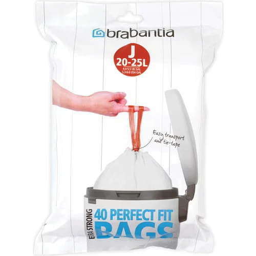 Brabantia PerfectFit vrečke za smeti za Bo Touch Bin - praktično pakiranje - 20-25L (J) - 40 kosov