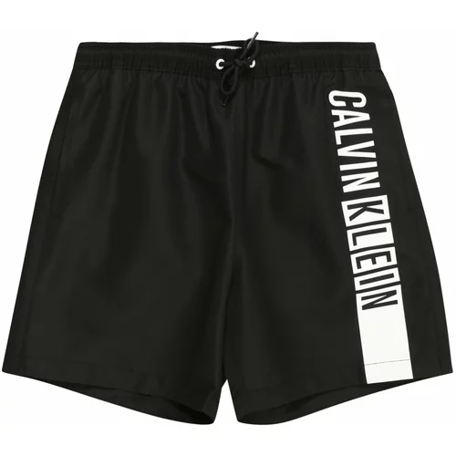 Calvin Klein Swimwear Kratke kopalne hlače 'Intense Power' črna / bela