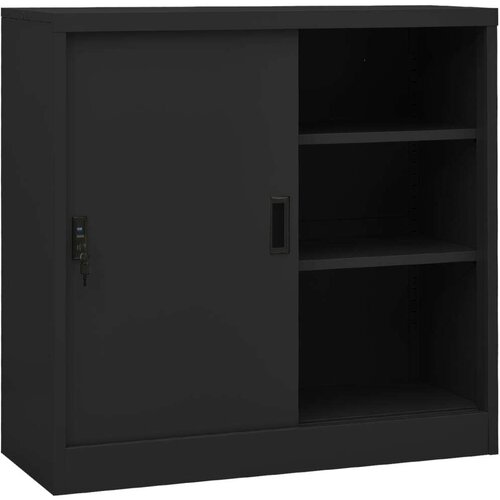 vidaXL Uredski ormarić s kliznim vratima antracit 90x40x90 cm čelični Cijene
