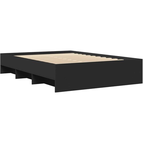 vidaXL Okvir za krevet crni 135x190 cmkonstruirano drvo Cijene