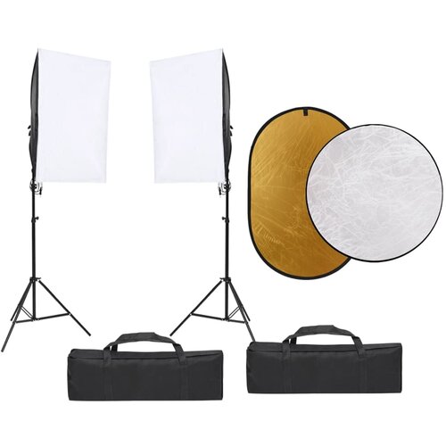 vidaXL komplet za foto studio z lučmi in odbojnikom Cene