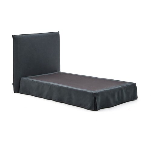 Kave Home Antracitno sivi tapecirani krevet 90x200 cm Jaira – Cijene