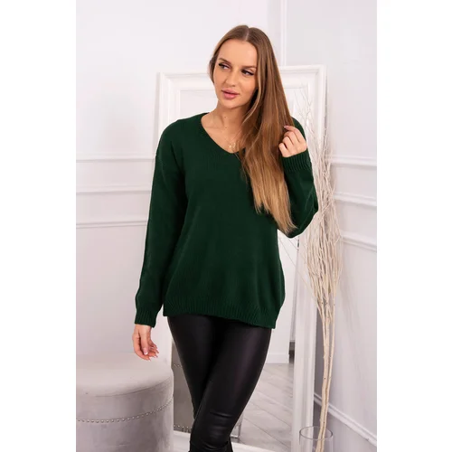 Kesi V-neck sweater dark green