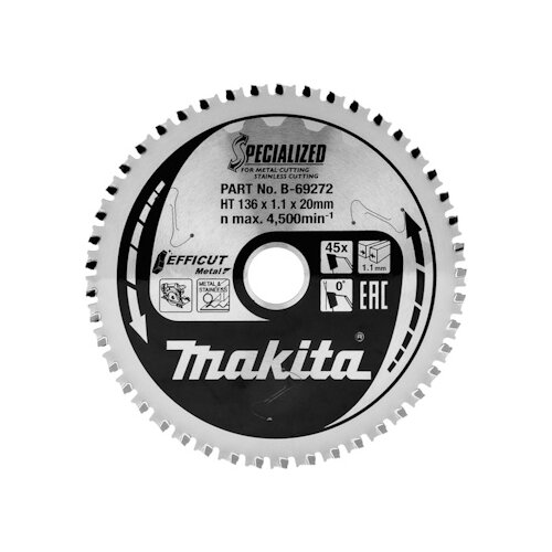 Makita TCT list testere EFFICUT Metal 136mm B-69272 Slike