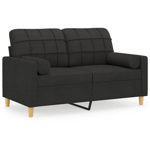 Maison Chic kavč - Sofa - Kanape dvosed z blazinami črn 120 cm blago, (21727031) Cene
