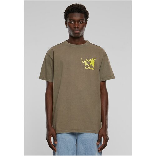 MT Upscale Men's Ultraprovocateur Acid Heavy Oversize T-Shirt - Dark Khaki Cene