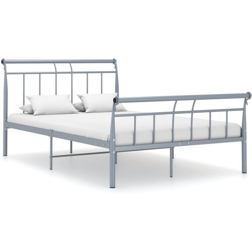 VidaXL Posteljni okvir siv kovinski 120x200 cm, (20646292) Slike