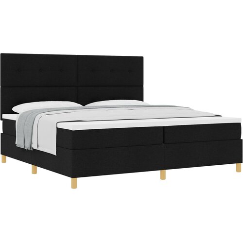 vidaXL Box spring krevet s madracem Crna 200 x 200 cm tkanina Cene