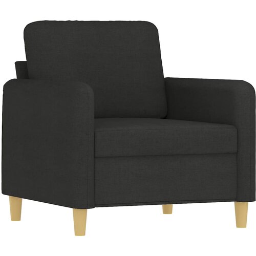  4-dijelni set sofa s jastucima crni od tkanine Slike