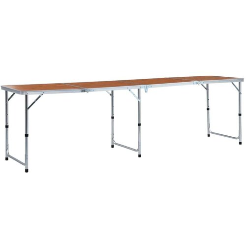 VidaXL Sklopivi stol za kampiranje aluminijski 240 x 60 cm Slike