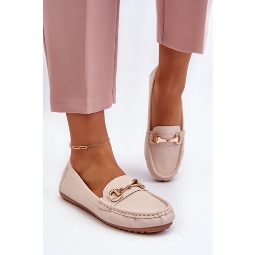 Kesi Women&amp;#039;s Classic Eco Leather Loafers Beige Demese Slike