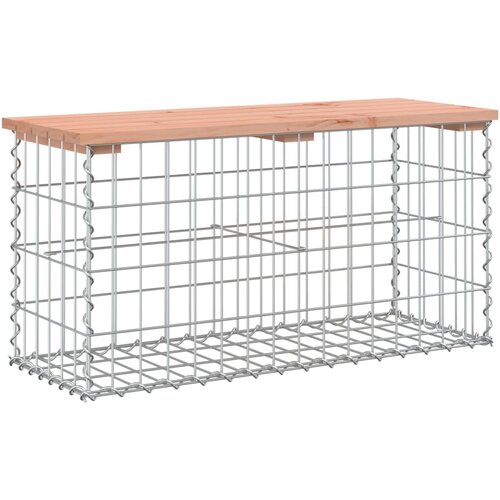 vidaXL Vrtna gabionska klop 83x31,5x42 cm trden les douglas, (20803985) Cene