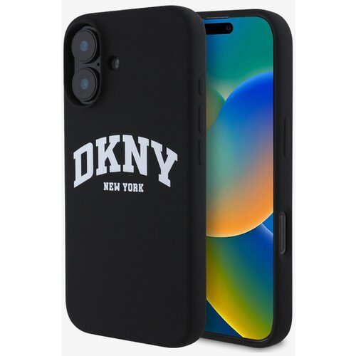 Dkny Liquid Silicone Arch Logo MagSafe Zadn&iacute; Kryt pro iPhone 16 Black Ovitek za telefon Vijolična Cene