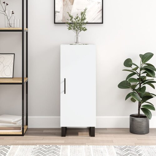 VidaXL Komoda bijela 34 5 x 34 x 90 cm od konstruiranog drva Slike