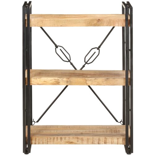 Maison Chic Knjižna omara - Knjižni regal 3-nadstropna 60x30x80 cm trden mangov les, (21724656) Slike