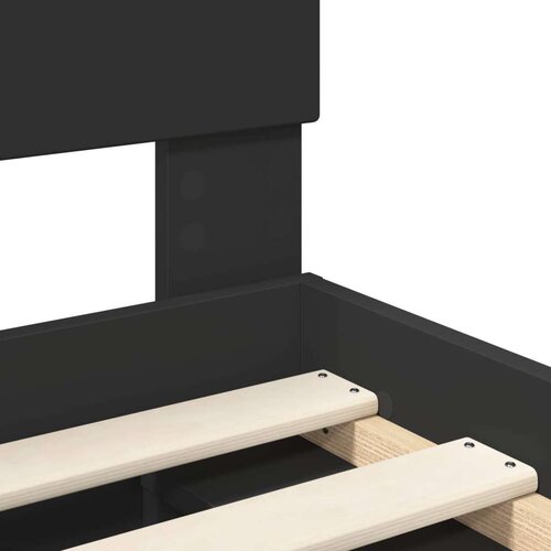  Okvir za krevet Crna 135 x 190 cm Konstruirano drvo Slike