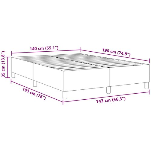  Krevetna platforma Svijetlo siva 140 x 190 cm Kordura tekstil Slike