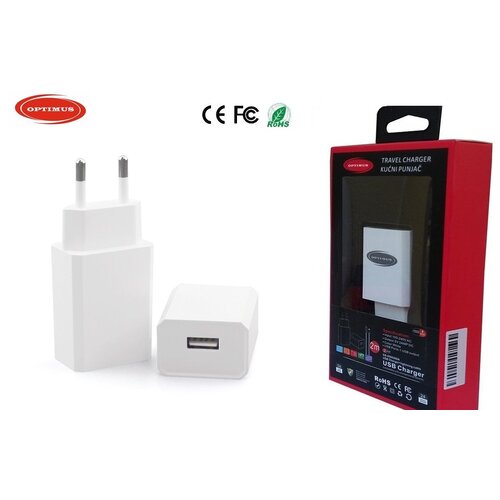 Optimus 10W punjač za mobitele i tablete (5V/2A, USB-A, bijeli) Cijene