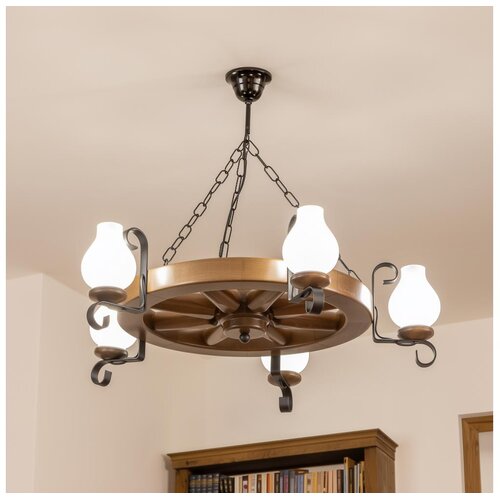 Brilagi - Luster na lancu ROATA 5xE14/40W/230V prečnik 70 cm buk/orah Cene